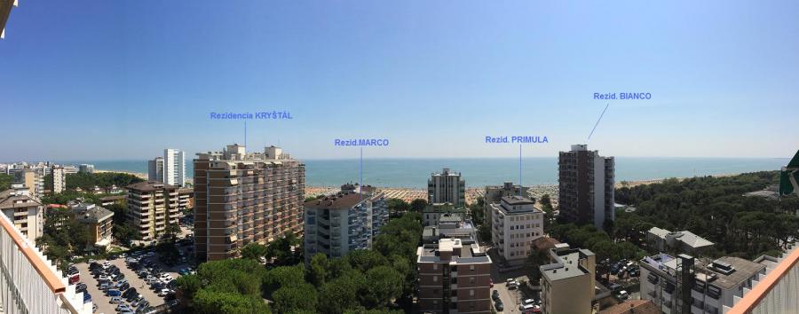 Rez. Kryštál s bazénmi Lignano Sabbiadoro, ubytovanie v taliansku, apartmány pri mori, dovolenka v Lignane, ubytovanie v Lignane, apartmány v Lignane, vilky v Lignane